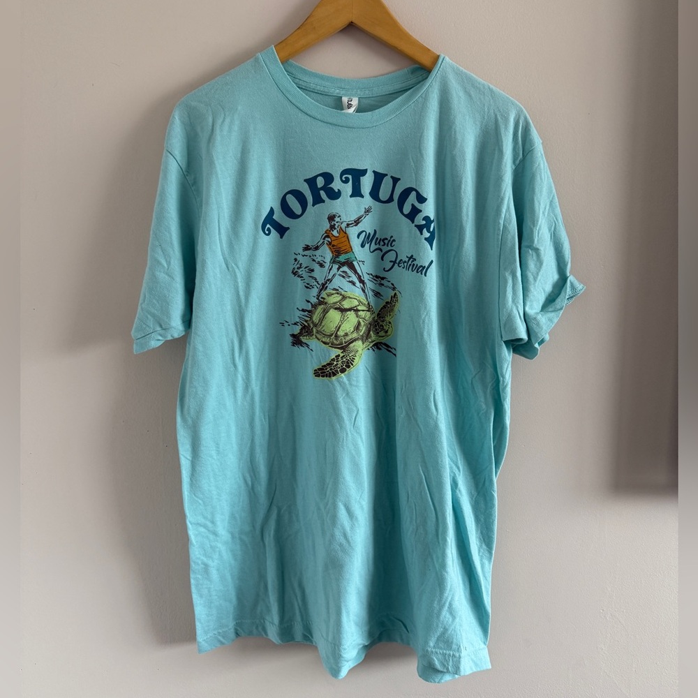 Tultex Light Blue Tortuga Music Festival Tee
